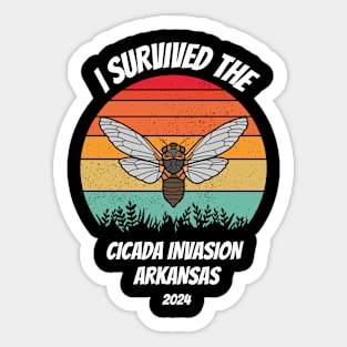 I survived the cicada invasion Arkansas 2024 Sticker